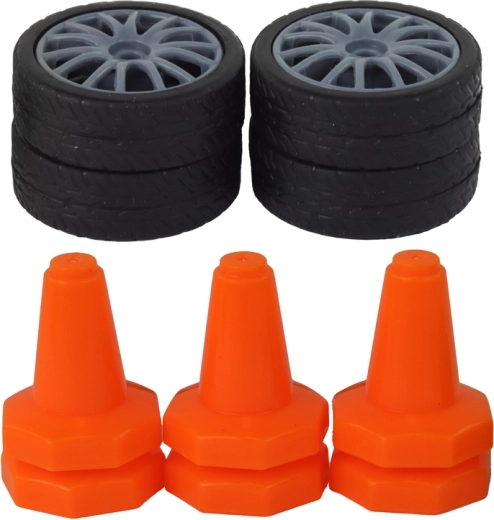 Two sets of wheels for speed and drift