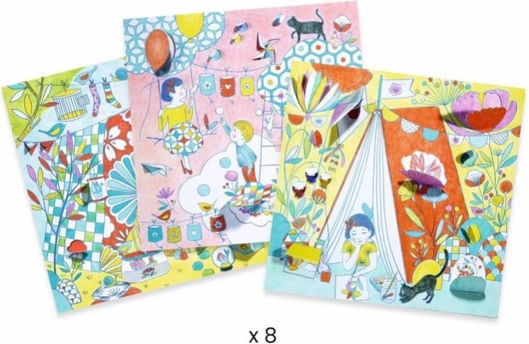 8 loomingulise kaardi komplekt