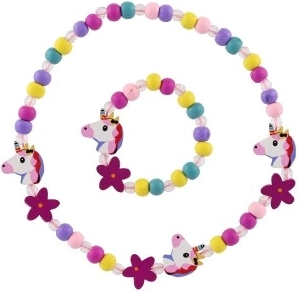 Värviline kaelakee ja käevõru komplekt