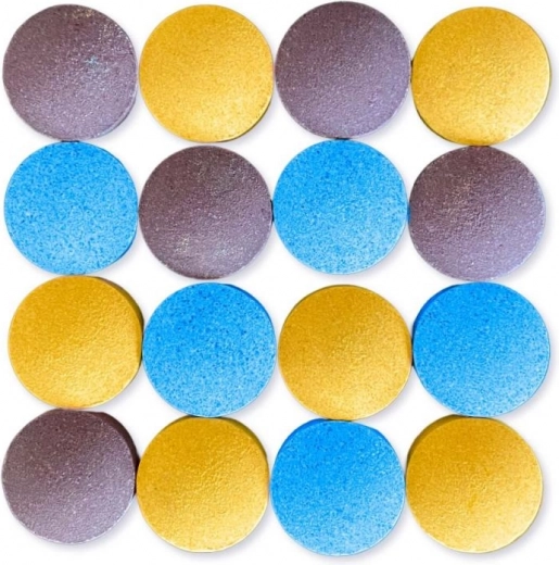 Magical explosion of colors in the tub