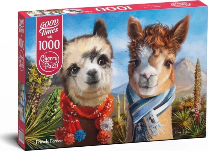 Charming alpaca motif “Friends Forever”