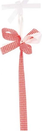 Easy hanging with a gingham bow