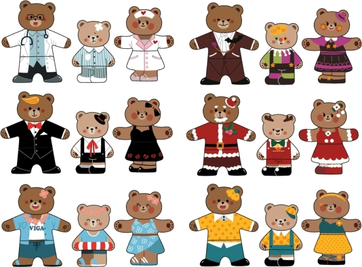 54 tükki lõpututeks kombinatsioonideks