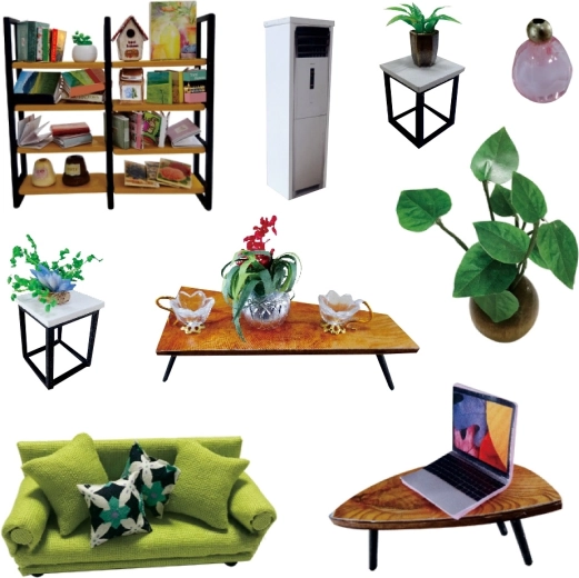 Detailne mööbli miniatuur