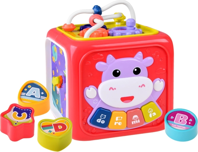 Valgustusega klaver loomade häälte ja meloodiatega