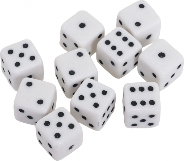 Ten durable six-sided dice