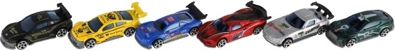 6 võidusõiduautot ühes komplektis