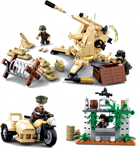 Õhutõrje ja külghaagisega mootorratas