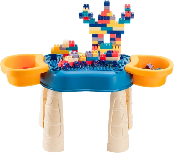 Play surface with blocks