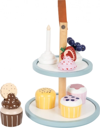 Two-tier stand with practical handle