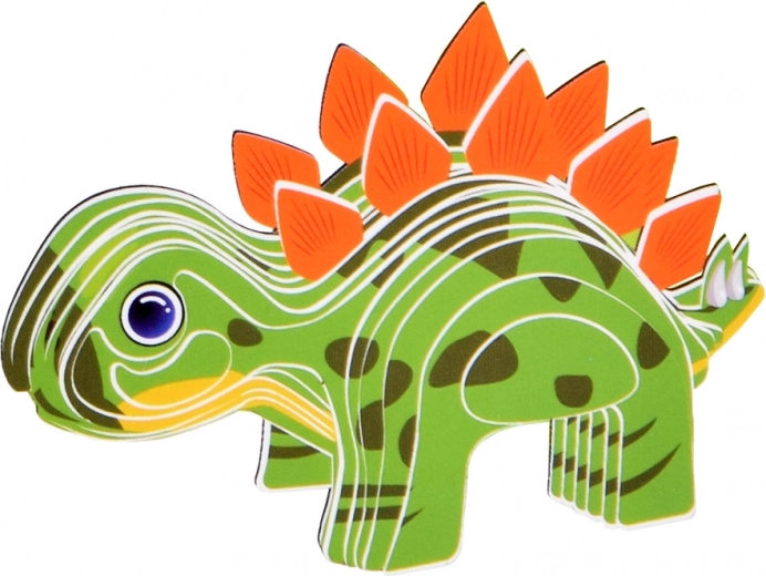 Värviline 3D stegosaurus mängimiseks ja väljapanekuks