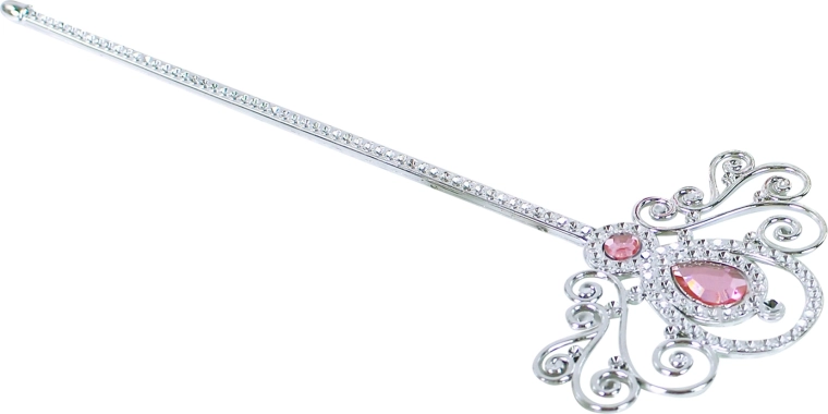 Metallist võlukepp dekoratiivsete elementidega