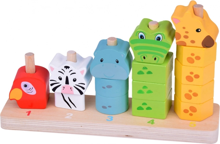 Numbrite 1–5 õppimine nummerdatud alusel