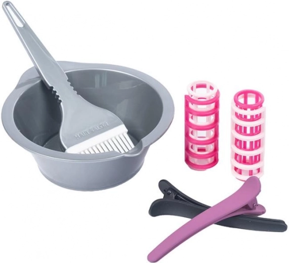 Juuksevärvimise komplekt ja stiliseerimisvahendid