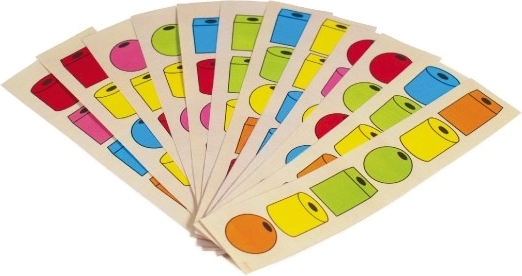 Mustrikaardid kujundite ja värvide õppimiseks