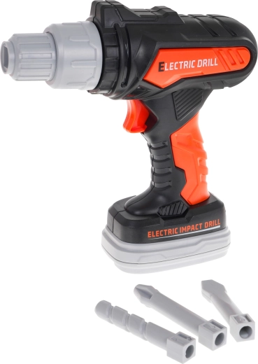 Interactive cordless drill with interchangeable bits