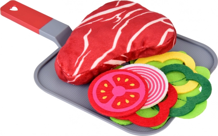Colorful fabric foods for a healthy menu