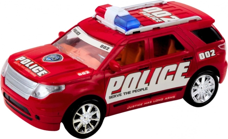 Detailed radio car with light bar