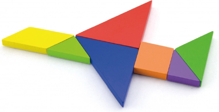 Tugevad puidust tükid erksates värvides