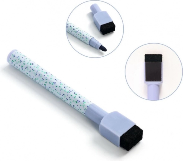 Dry-erase marker with magnetic eraser