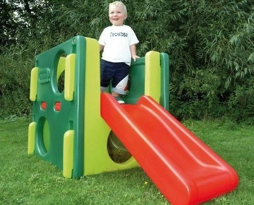 Smooth red slide for a safe ride