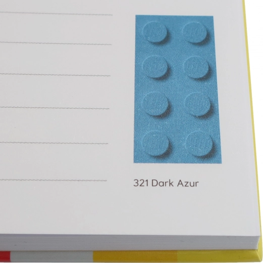 Inspiring LEGO color chart on the pages
