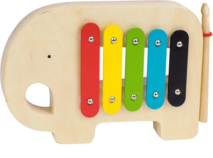 Playful elephant design and rainbow tones