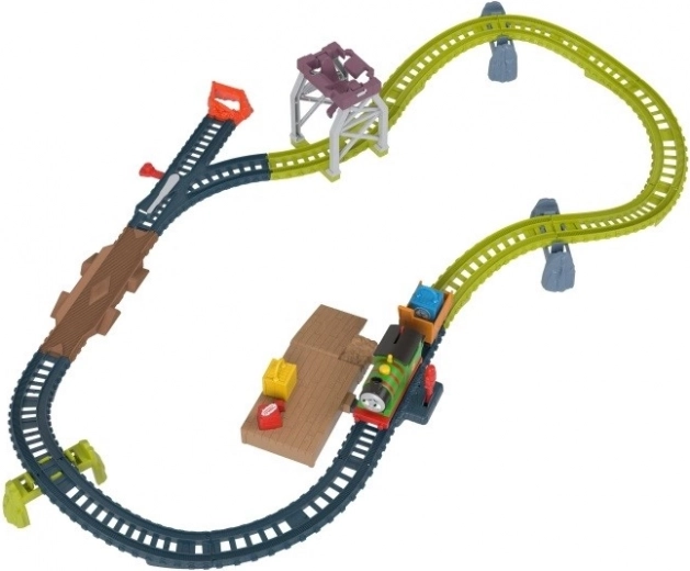 Colorful track with bridges and loader