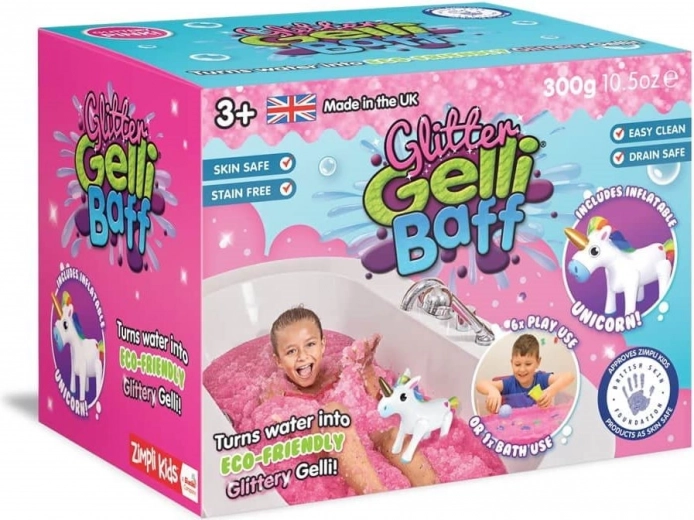 Turns water into sparkling gel jelly