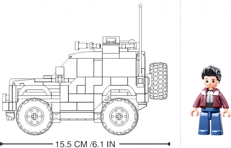 Selged mõõdud ja figuur pakendis