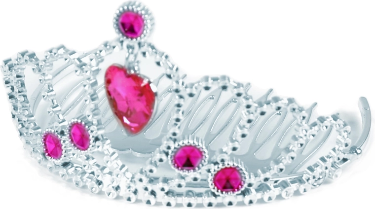 Radiant crown with pink stones