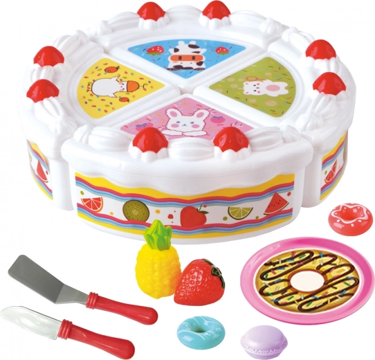 Sliceable cake with serving accessories