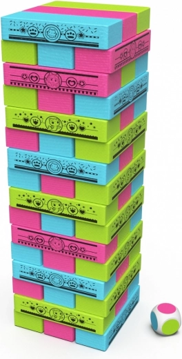 Colored block adding elements of chance