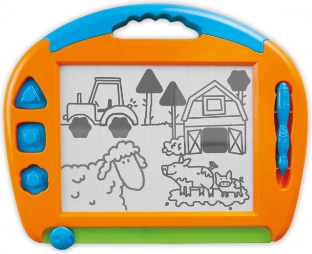 3 magnettemplit ja nööri külge kinnitatud pliiats