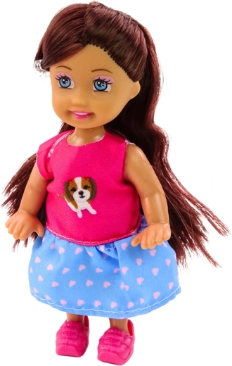 Adorable doll ready for adventure