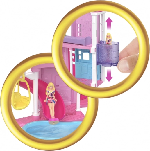 Elevator, pool and slide for even more fun