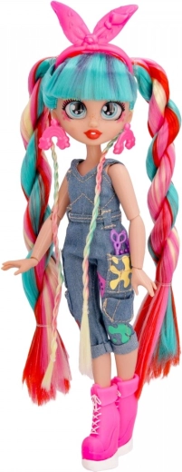 Denimkomplekt roosade saabastega