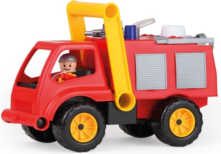 Avatav kabiin tuletõrjuja figuuriga