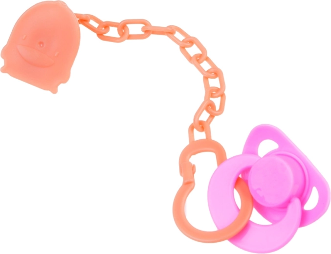 Roosa komplekt ja lutt klambriga keti küljes