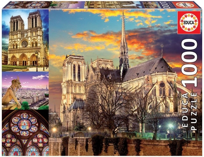 Detailed depiction of Notre Dame