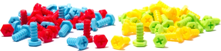 Värvilised kruvid ja monteerimisdetailid