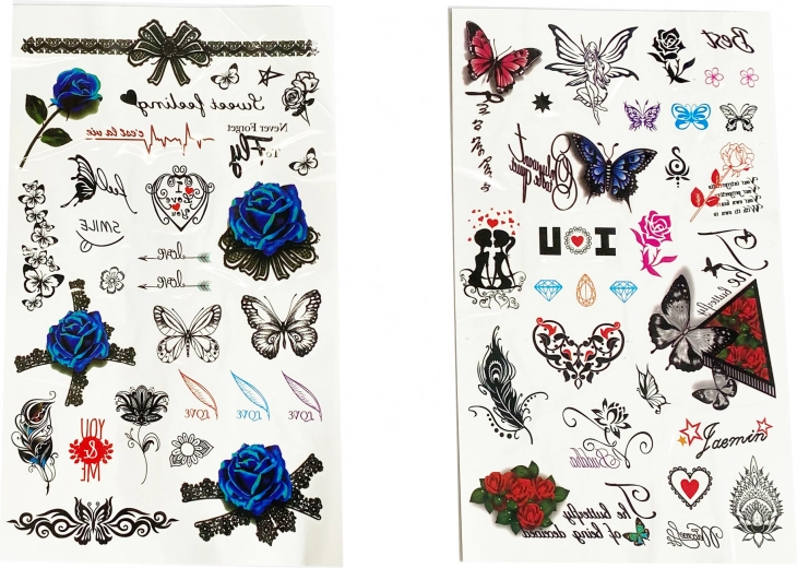 Kirjud tüdrukute motiivid ühel lehel