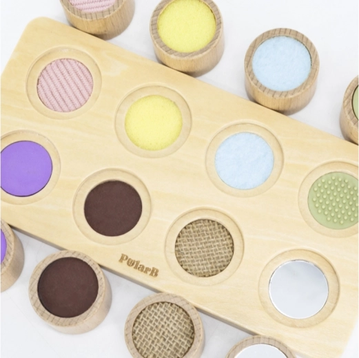 Sensory board with 8 different textures