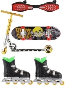 Neli spordimänguasja ühes pakendis