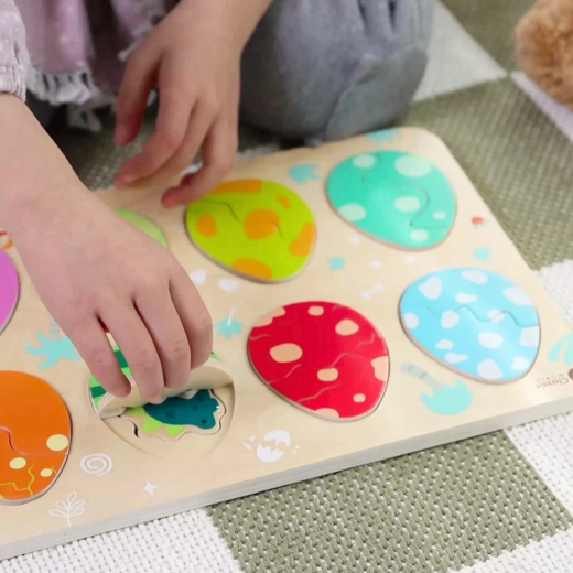 Safe and colorful wooden pieces