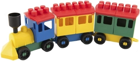 Värviline rongike kahe vaguniga