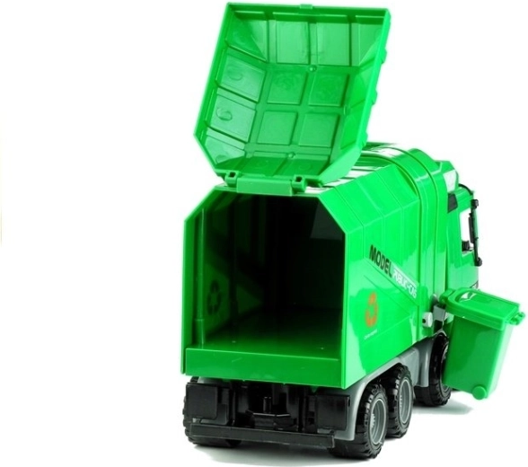 Opening rear flap and tilting dump bed