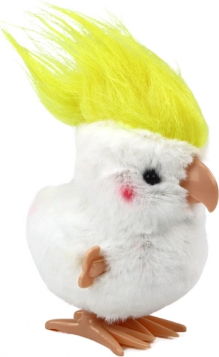 Pehme plüüs ja silmapaistev kollane tutt