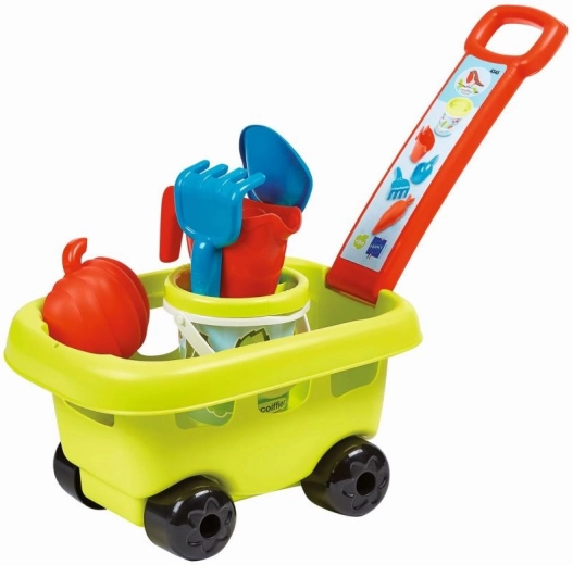 Everything needed for sand play in one cart