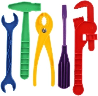 Colorful and safe tools for little DIYers